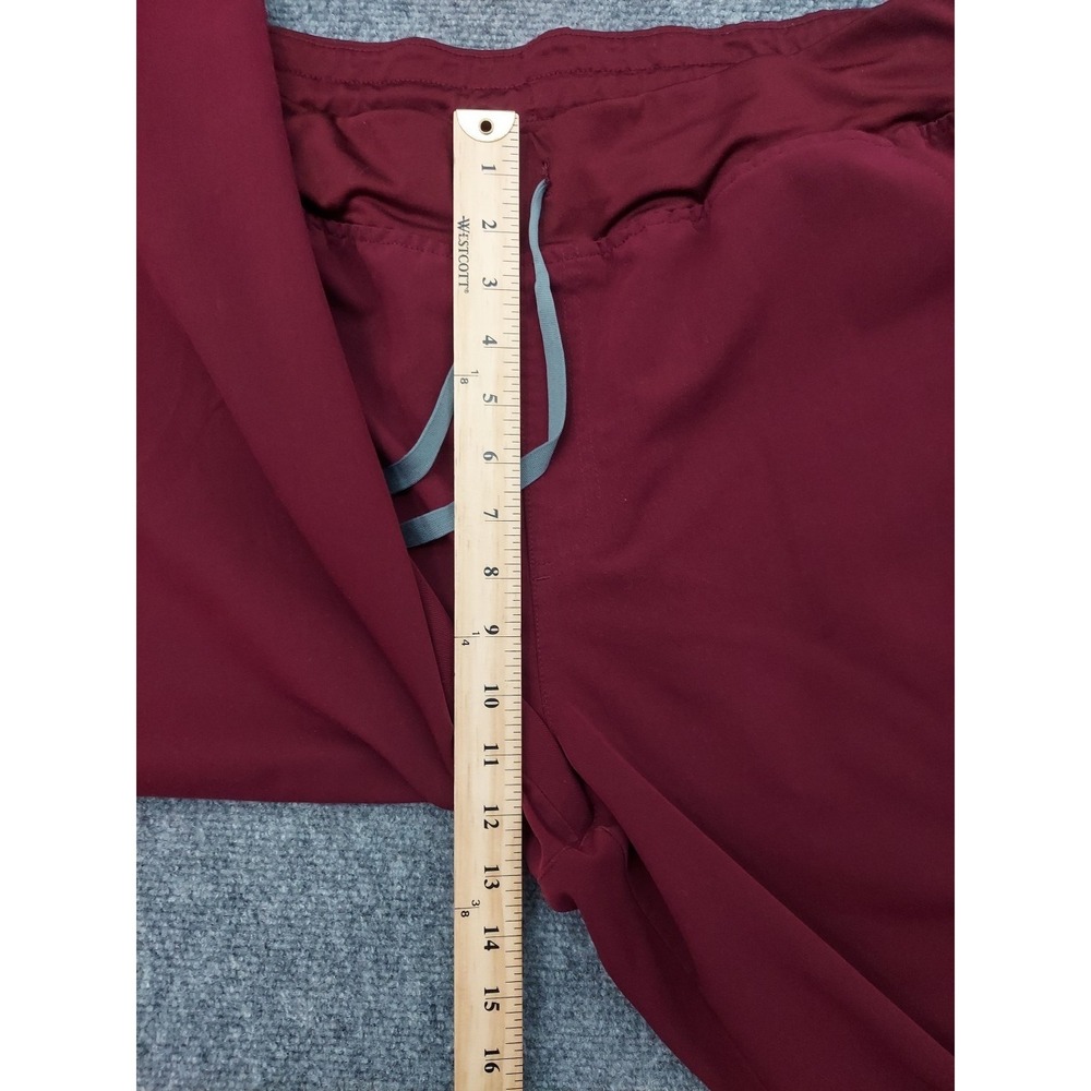 FIGS Scrub Pants Joggers Womens 2XL Burgundy Drawstring Technical Collection - Picture 8 of 12